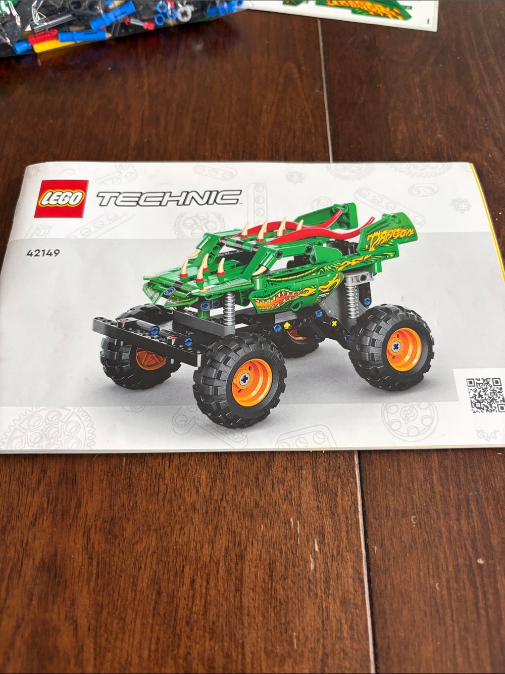 42149 Lego Technic Green and Orange Monster Truck Model